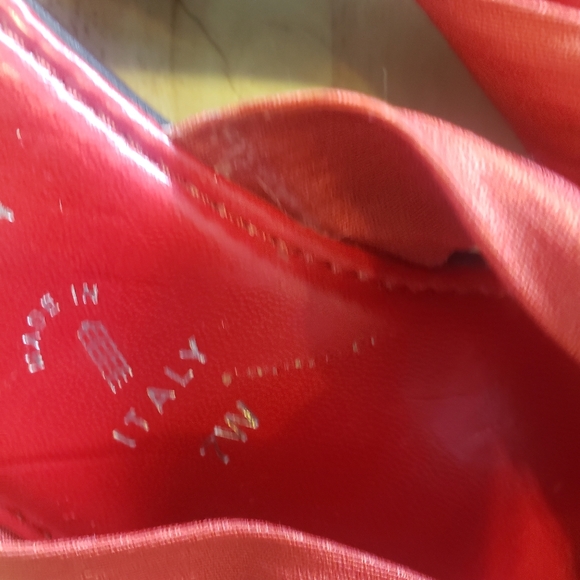 Red Italian Shoemakers Sandal wedges - Picture 5 of 7